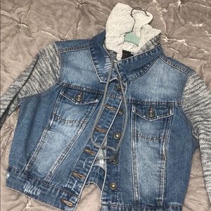 Denim cropped jacket